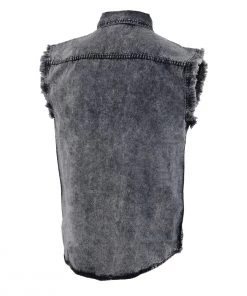 Biker Clothing Co. MDM11678.119 Men’s Grey And Black Sleeveless Shirt