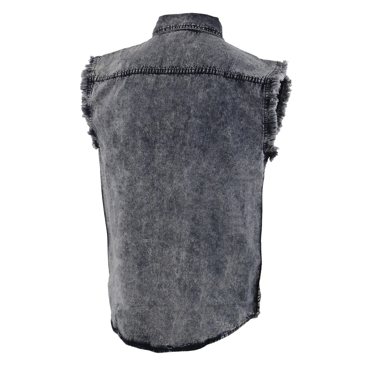 Biker Clothing Co. MDM11678.119 Men’s Grey And Black Sleeveless Shirt