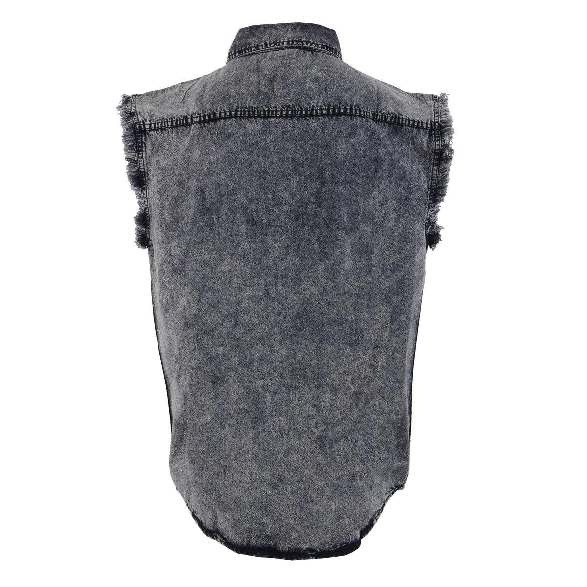 Biker Clothing Co. MDM11678.119 Men’s Grey And Black Sleeveless Shirt