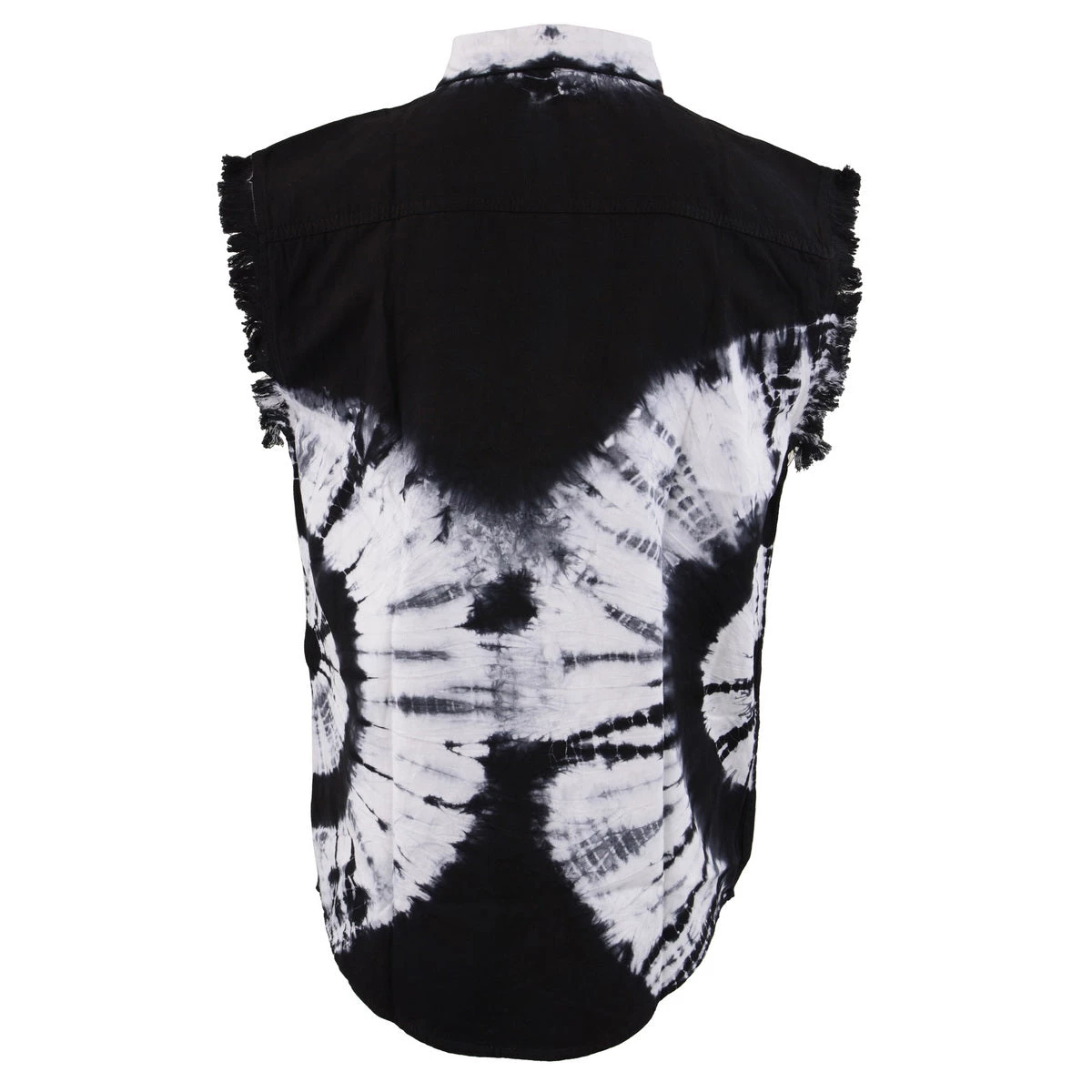 Biker Clothing Co. MDM11679.11 Men’s Black And White Sleeveless Shirt Riding Gear