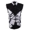 Biker Clothing Co. MDM11679.11 Men’s Black And White Sleeveless Shirt Riding Gear