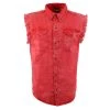 Riding Gear Biker Clothing Co. MDM11681.151 Men’s Red And Beige Sleeveless Shirt