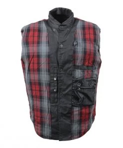 Motorcycle Protective Shirts Milwaukee Leather MDM1603 Men’s Black Waxy Coated Snap Front Shirt