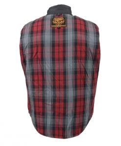 Motorcycle Protective Shirts Milwaukee Leather MDM1603 Men’s Black Waxy Coated Snap Front Shirt