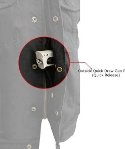 Milwaukee Leather MDM3000 Men's Blue Denim ‘Quick Draw’ Dual Closure Club Style Vest Motorcycle Vests