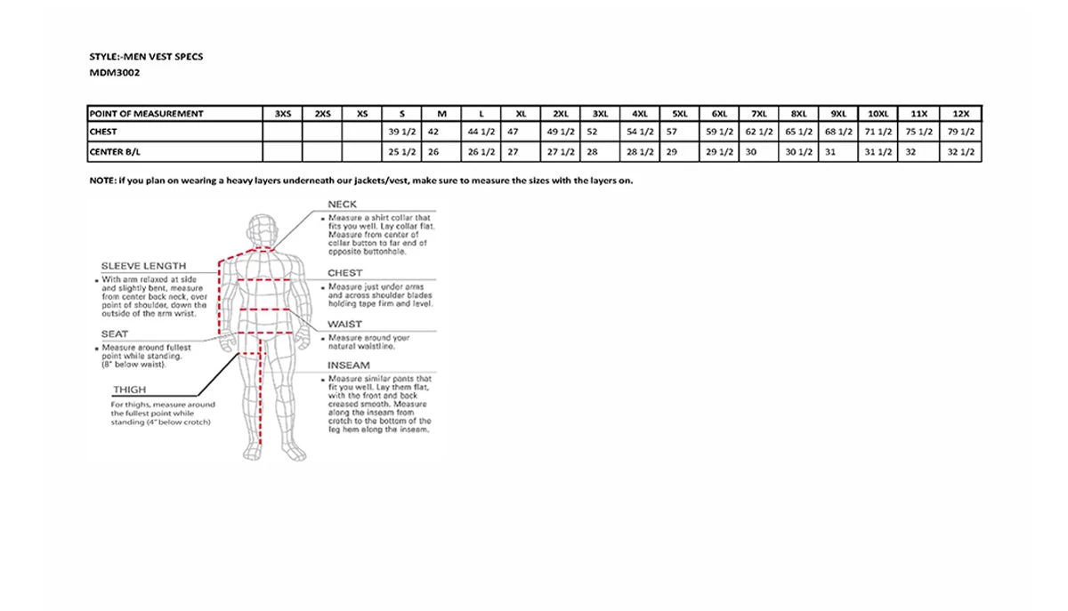 Milwaukee Leather MDM3002 Men's Black Side Lace Denim Club Style Vest With Hidden Zipper