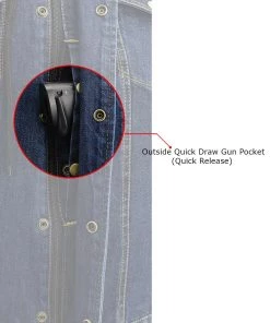 Milwaukee Leather MDM3020 Men's Blue Denim 5-in-1 Club Style Vest With Removable Hoodie Motorcycle Jackets