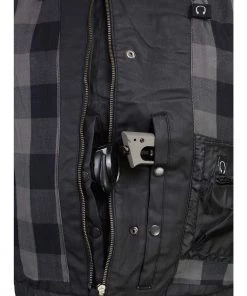 Motorcycle Protective Shirts Milwaukee Leather MDM3025 Men’s Black Waxy Coated Denim Club Style Vest