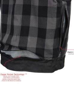 Motorcycle Protective Shirts Milwaukee Leather MDM3025 Men’s Black Waxy Coated Denim Club Style Vest