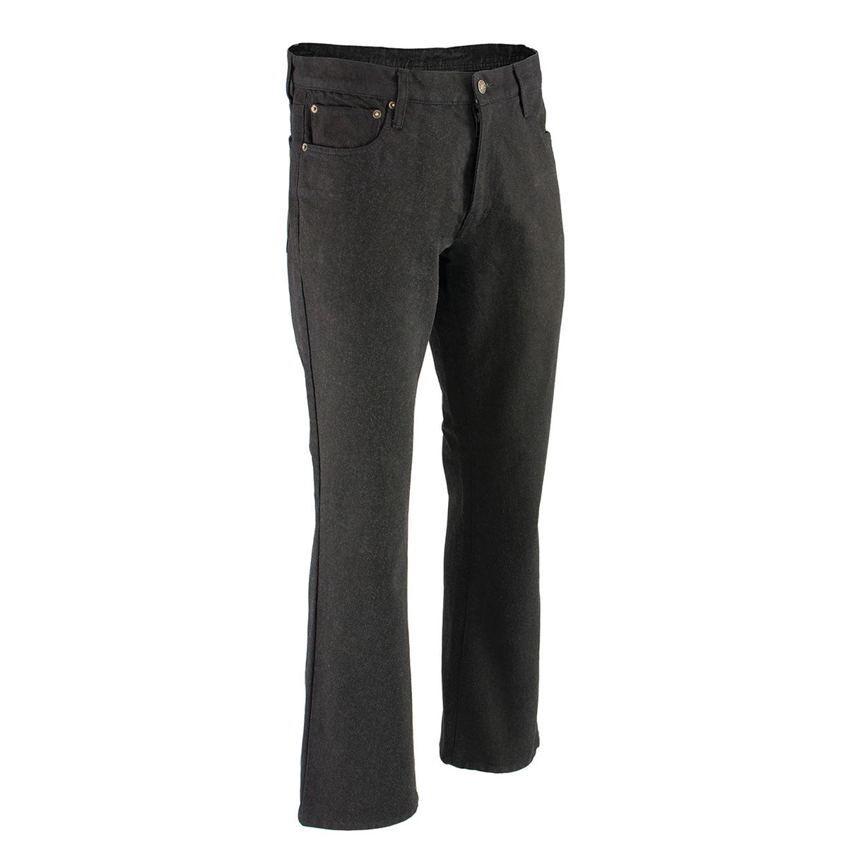 Milwaukee Leather MDM5005 Men's Black 5 Pocket Denim Jeans Infused With Aramid By DuPont Fibers Motorcycle Pants & Chaps