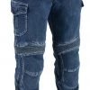 Milwaukee Leather MDM5012 Men's Blue Armored Straight Cut Denim Jeans Reinforced With Aramid By DuPont Fibers