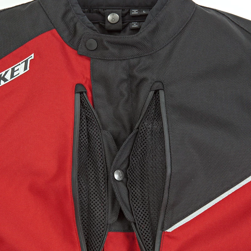 Motorcycle Jackets Joe Rocket Men's Alter Ego 4.1 Red And Black Waterproof Extreme Condition Textile Armor Jacket