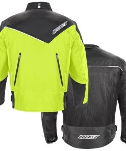 Joe Rocket Men's Alter Ego 4.1 HiViz And Black Waterproof Extreme Condition Textile Armor Jacket Motorcycle Jackets