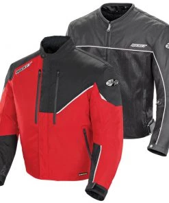 Motorcycle Jackets Joe Rocket Men's Alter Ego 4.1 Red And Black Waterproof Extreme Condition Textile Armor Jacket