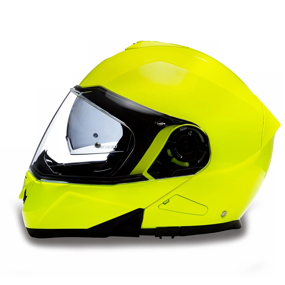 Riding Gear Daytona Helmets MG1-FY ‘Glide’ Fluorescent Yellow DOT Modular Helmet