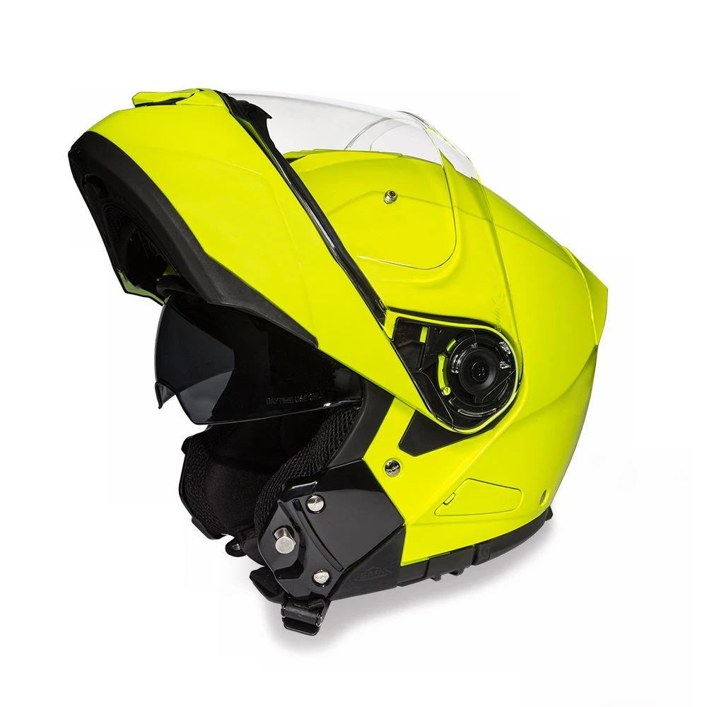 Riding Gear Daytona Helmets MG1-FY ‘Glide’ Fluorescent Yellow DOT Modular Helmet