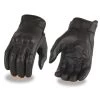 Xelement XG7501 Men's Black Leather Gloves With Rubberized Knuckles