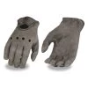Milwaukee Leather MG7507 Men's Distressed Grey Leather Driving Gloves With Wrist Snap Riding Gear