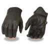 Milwaukee Leather MG7510 Men's 'Gel Palm' Black Short Wrist Leather Gloves