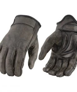 Milwaukee Leather MG7512 Men’s Distressed Brown Light Lined Cruiser Gloves With Gel Palm Riding Gear