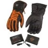 Milwaukee Leather MG7513SET Men's Black ‘Heated’ Gauntlet Waterproof Gloves With I-Touch (Battery Pack Included) Riding Gear