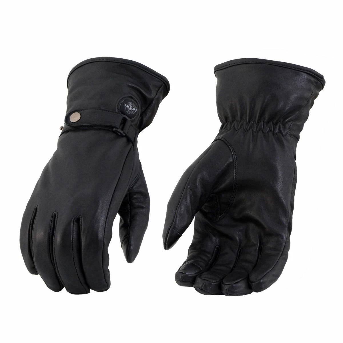 Milwaukee Leather MG7519SET Men’s Black Heated ‘Fashion Gloves’ With I-Touch Technology (Rechargeable Battery Pack Included)