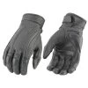 Riding Gear Milwaukee Leather MG7526 Men’s Black Leather Perforated Racer Gloves With Gel Palm