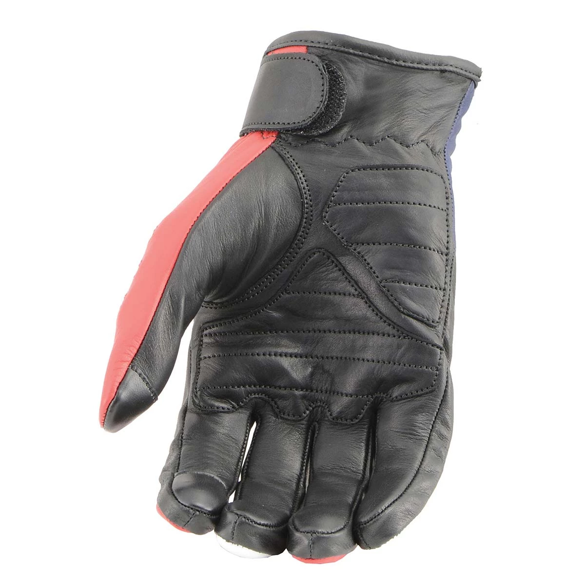 Milwaukee Leather MG7527 Men’s ‘Stars And Stripes’ Leather Gloves With ITouch Fingers Riding Gear