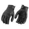 Cool-Tec Gloves Milwaukee Leather MG7536 Men’s Black 'Cool-Tec' Leather Riding Gloves With Flex Knuckles