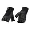 Milwaukee Leather MG7562 Men's Black Leather And Spandex Fingerless Gloves