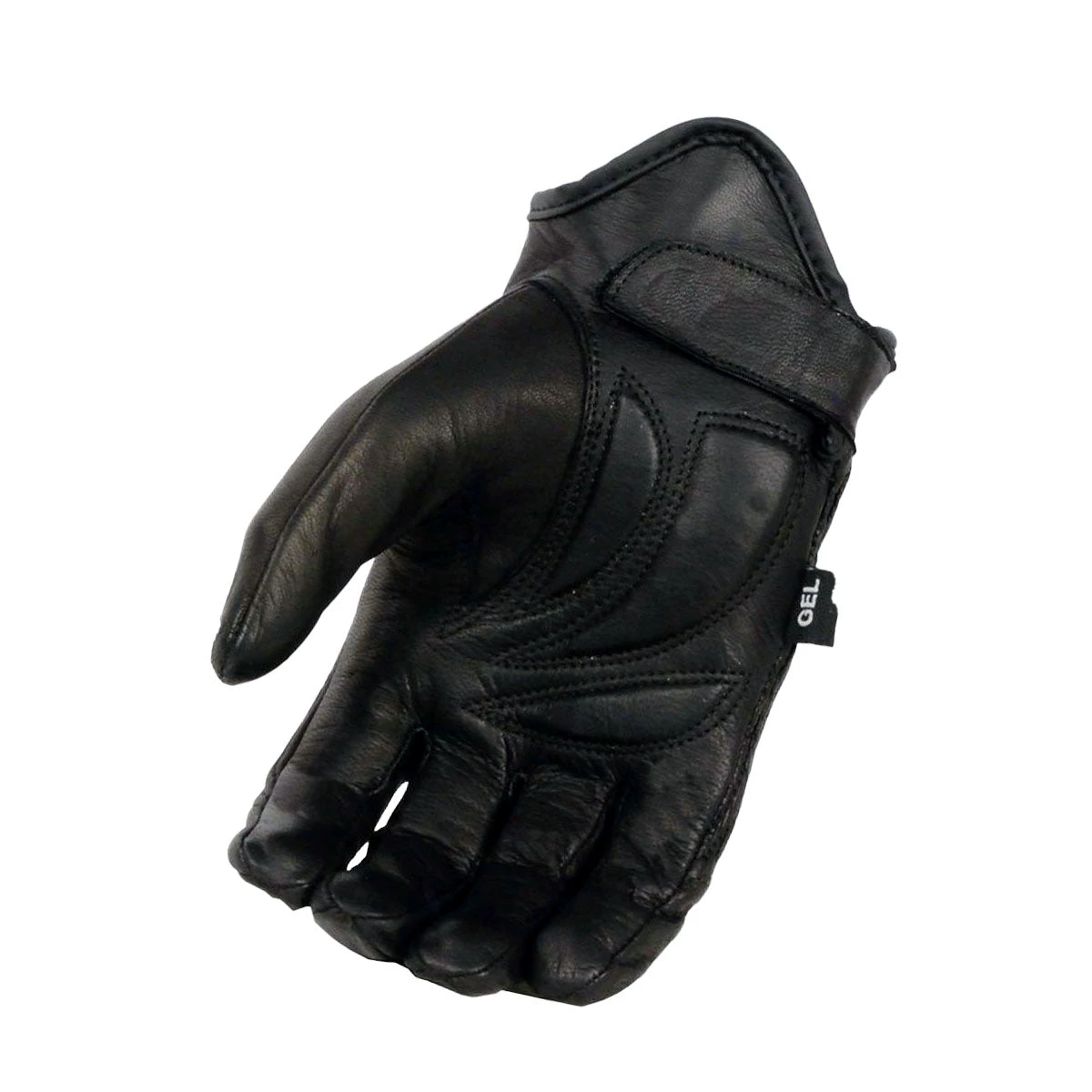 Milwaukee Leather MG7571 Men’s Black 'Cool-Tec' Leather ‘Reflective Skull’ Riding Gloves