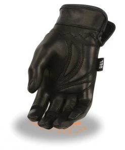 Riding Gear Milwaukee Leather MG7700 Ladies Black Lightweight Leather Gloves With Gel Palm