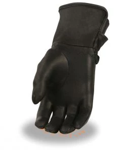 Riding Gear Milwaukee Leather MG7725 Ladies Black Lightly Lined Gauntlet Leather Gloves