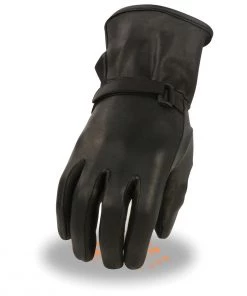 Riding Gear Milwaukee Leather MG7725 Ladies Black Lightly Lined Gauntlet Leather Gloves