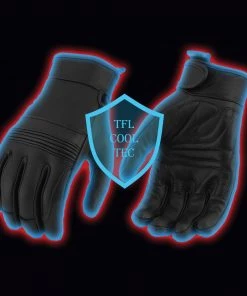 Milwaukee Leather MG7736 Women's Black'Cool-Tec' Leather Riding Gloves Cool-Tec Gloves