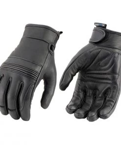 Milwaukee Leather MG7736 Women's Black 'Cool-Tec' Leather Riding Gloves Cool-Tec Gloves