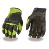 Riding Gear Xelement XG7740 Ladies Black And Green Leather With Mesh Racing Gloves