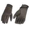 Milwaukee Leather MG7760 Ladies 'Riveted' Distressed Grey Leather Gloves With Gel Palms Riding Gear
