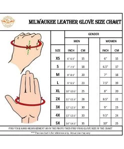 Milwaukee Leather SH857 Men's Black Deerskin Thermal Lined Gauntlet Gloves Riding Gear