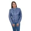 Milwaukee Leather SFL2830 Royal Blue Women's Scuba Style Sheepskin Leather Jacket Leather Motorcycle Jackets