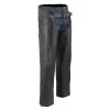 Motorcycle Pants & Chaps Milwaukee Leather ML1125 Men's Classic Black Braided Jean Style Leather Chaps
