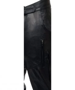 Milwaukee Leather ML1129 Men's Black'Vented' Leather Chaps With Stretch Thighs
