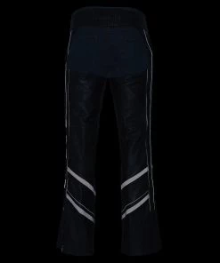 Milwaukee Leather ML1144 Men's Black Leather Vented Chaps With Reflective Piping