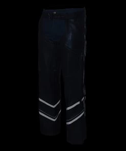 Milwaukee Leather ML1144 Men's Black Leather Vented Chaps With Reflective Piping