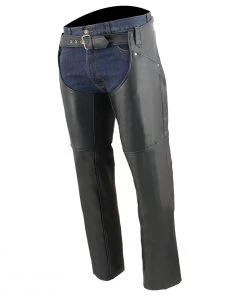 Milwaukee Leather ML1173 Women's Classic Black Leather Hip Chaps Motorycle Pants & Chaps