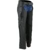 Milwaukee Leather ML1179 Ladies Black Leather Chaps With Wing Embroidery Motorycle Pants & Chaps