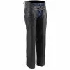 Milwaukee Leather ML1187 Ladies Black Leather Chaps With Reflective Tribal Embroidery Motorycle Pants & Chaps