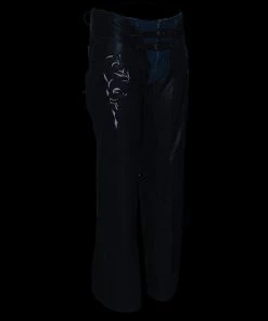 Milwaukee Leather ML1187 Ladies Black Leather Chaps With Reflective Tribal Embroidery Motorycle Pants & Chaps