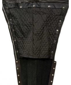 Motorcycle Pants & Chaps Milwaukee Leather ML1191 Men's Black Leather Four Pocket Thermal Lined Chaps