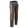 Milwaukee Leather ML1191RT Men's Retro Brown Leather Four Pocket Thermal Lined Chaps